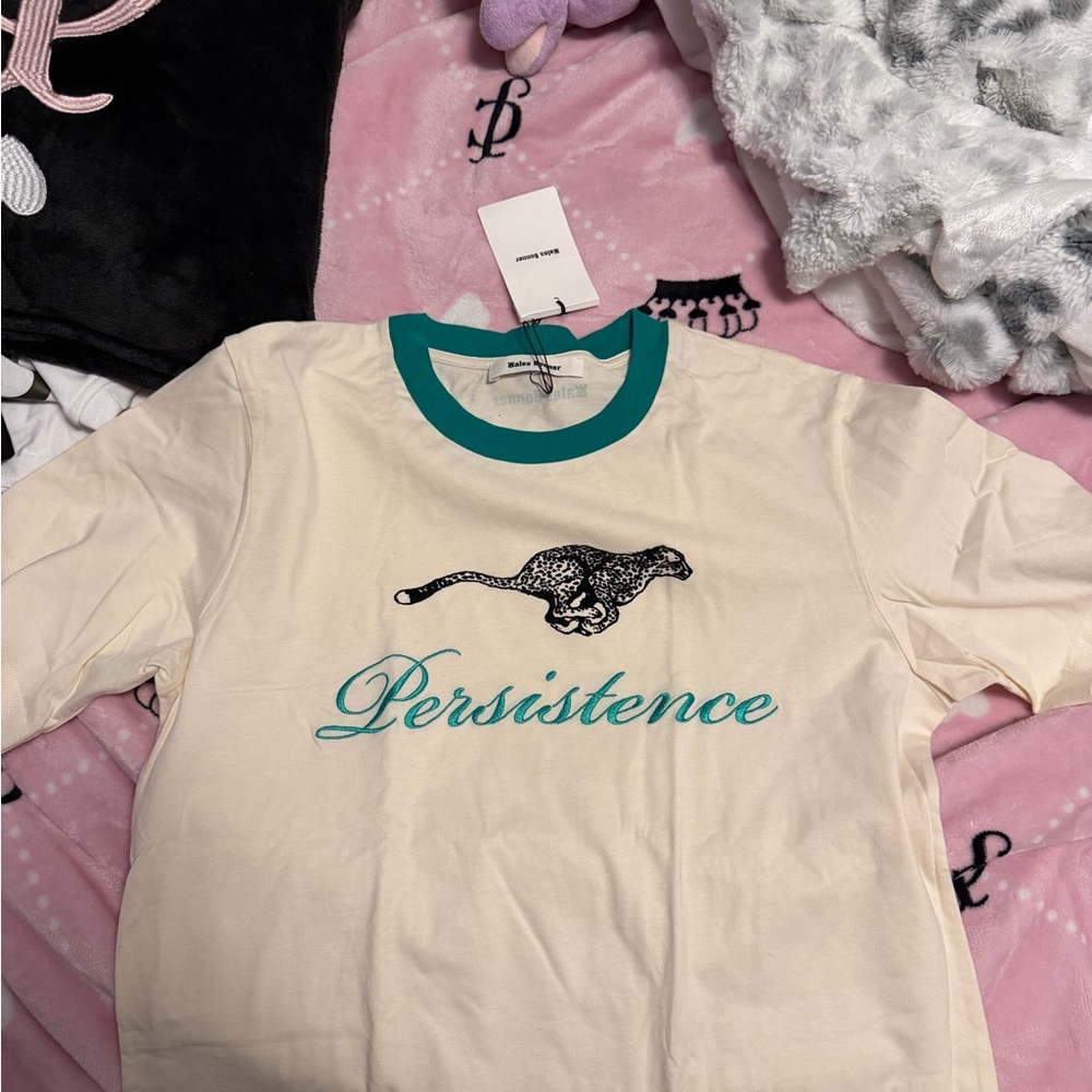 Wales Bonner
logo-embroidered organic cotton T-shirt